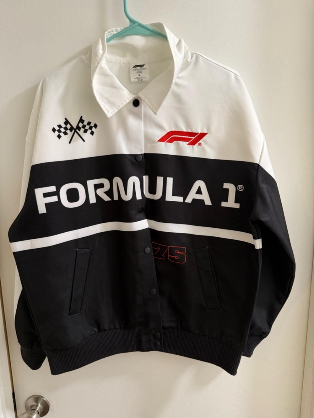 Hybrid & Company White and Black F1 Logo Polo